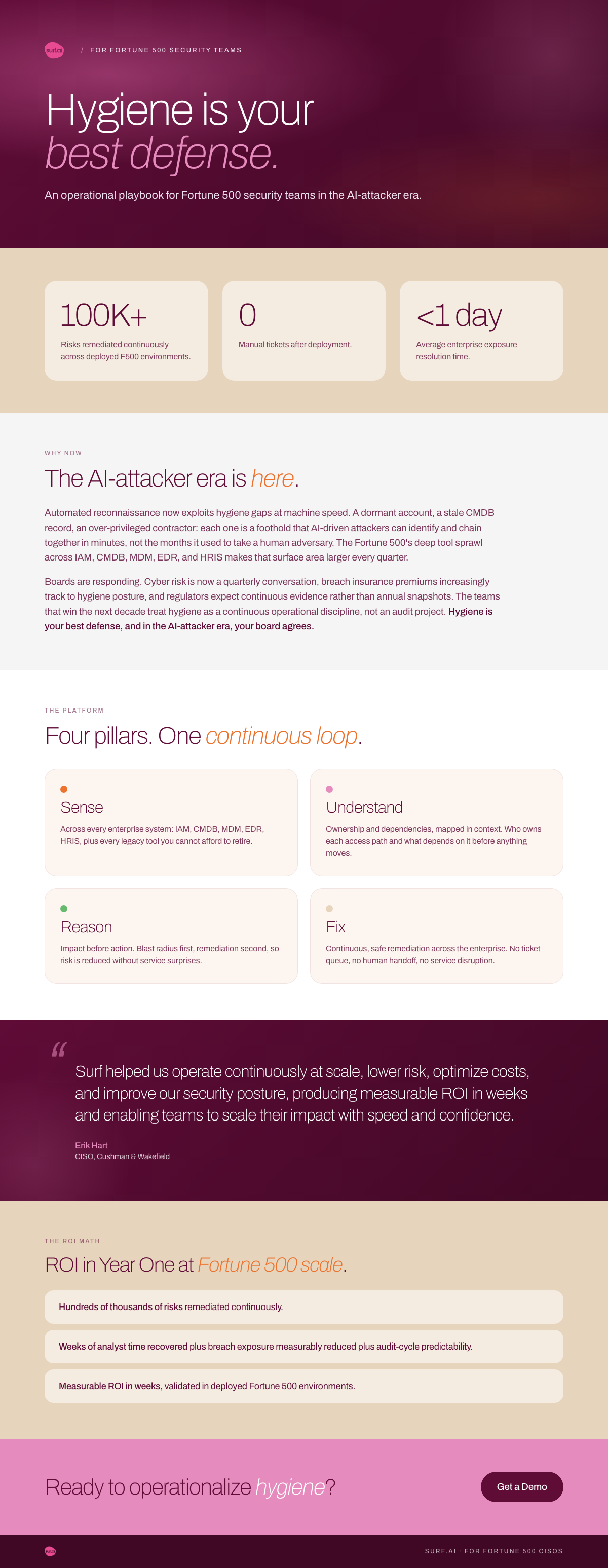 Fortune 500 one-pager