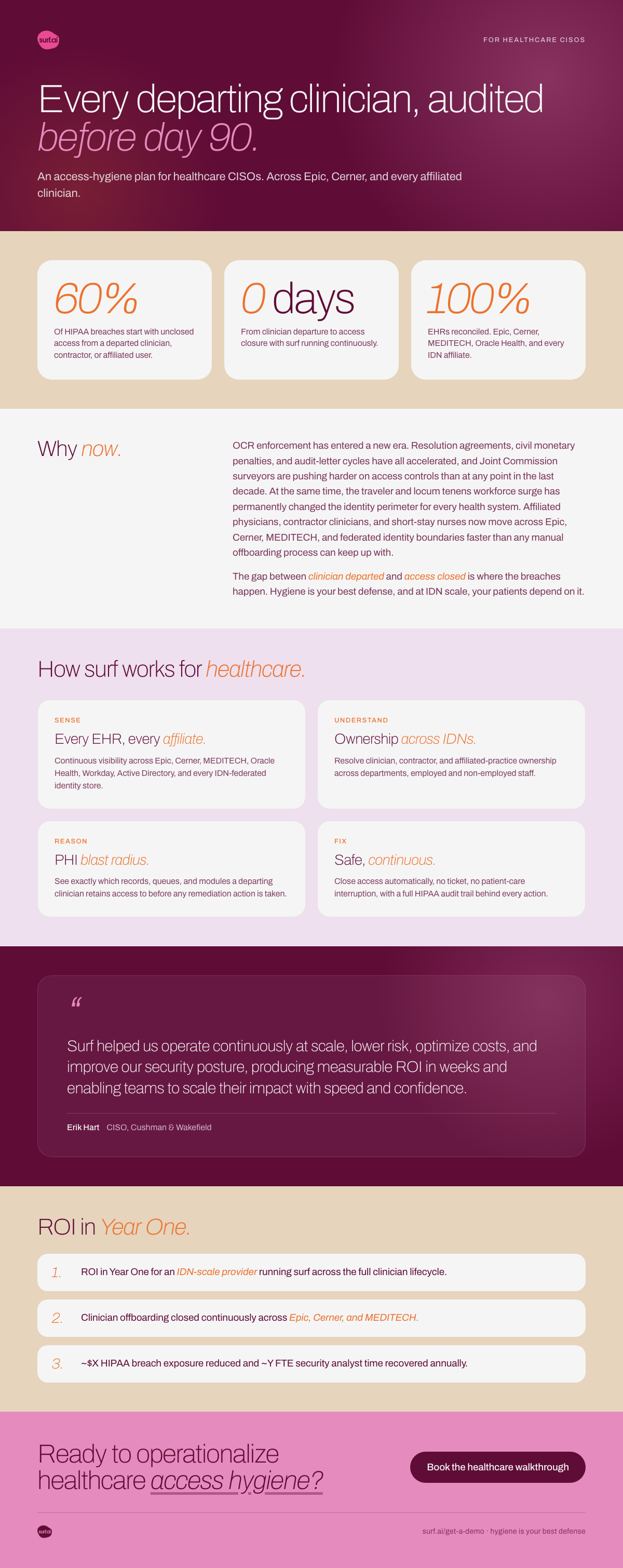 Healthcare one-pager